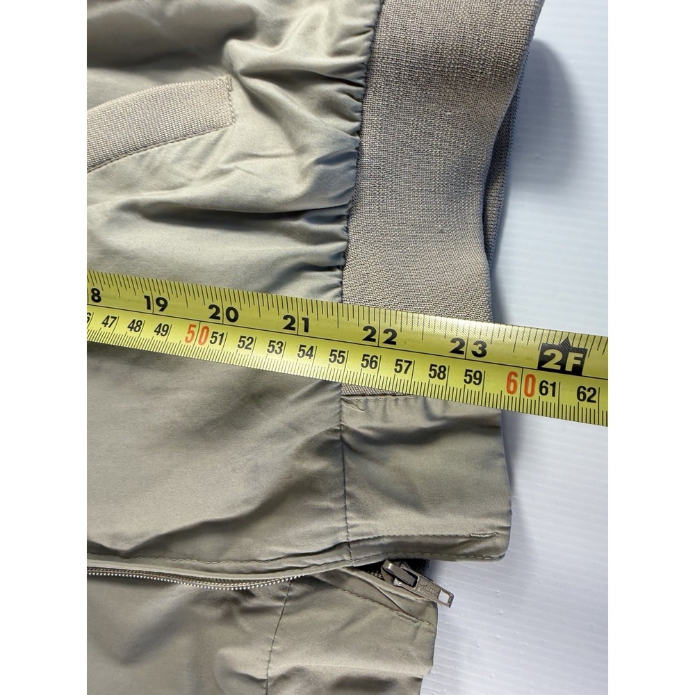 Members Only Men's Size 44 Tan Racer Jacket Zip Front Ribbed Cuffs - Picture 7 of 7